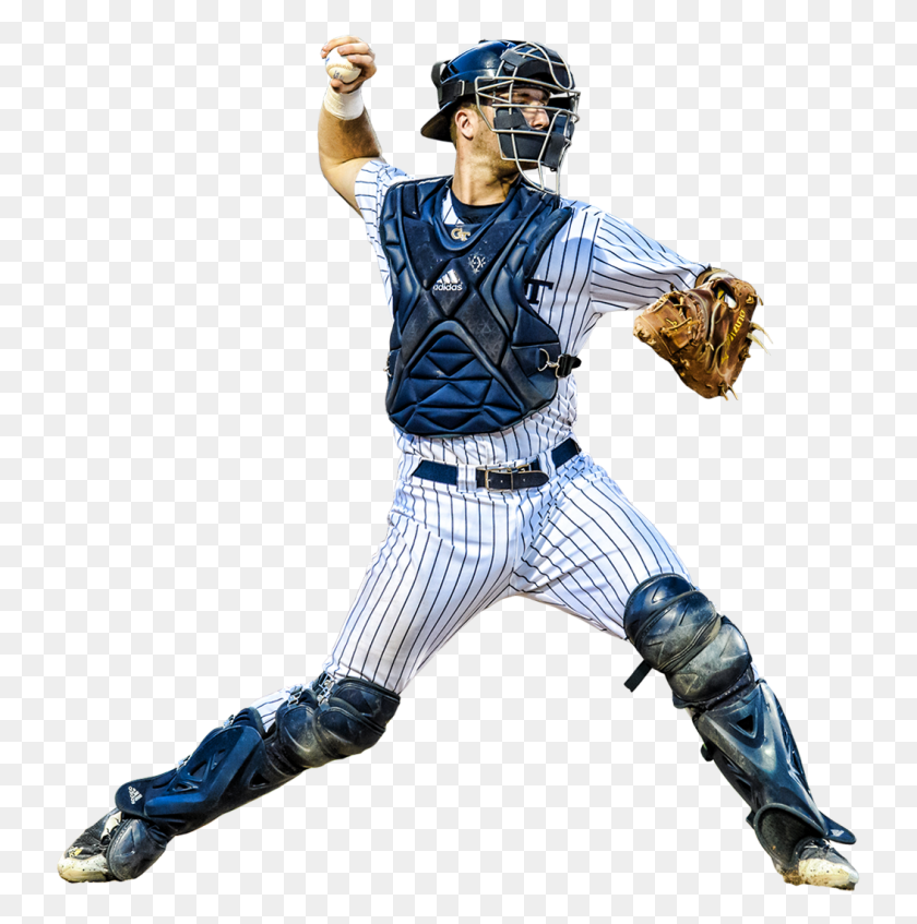 737x787 Baseball Player Baseball Catcher Transparent, Clothing, Apparel, Person HD PNG Download
