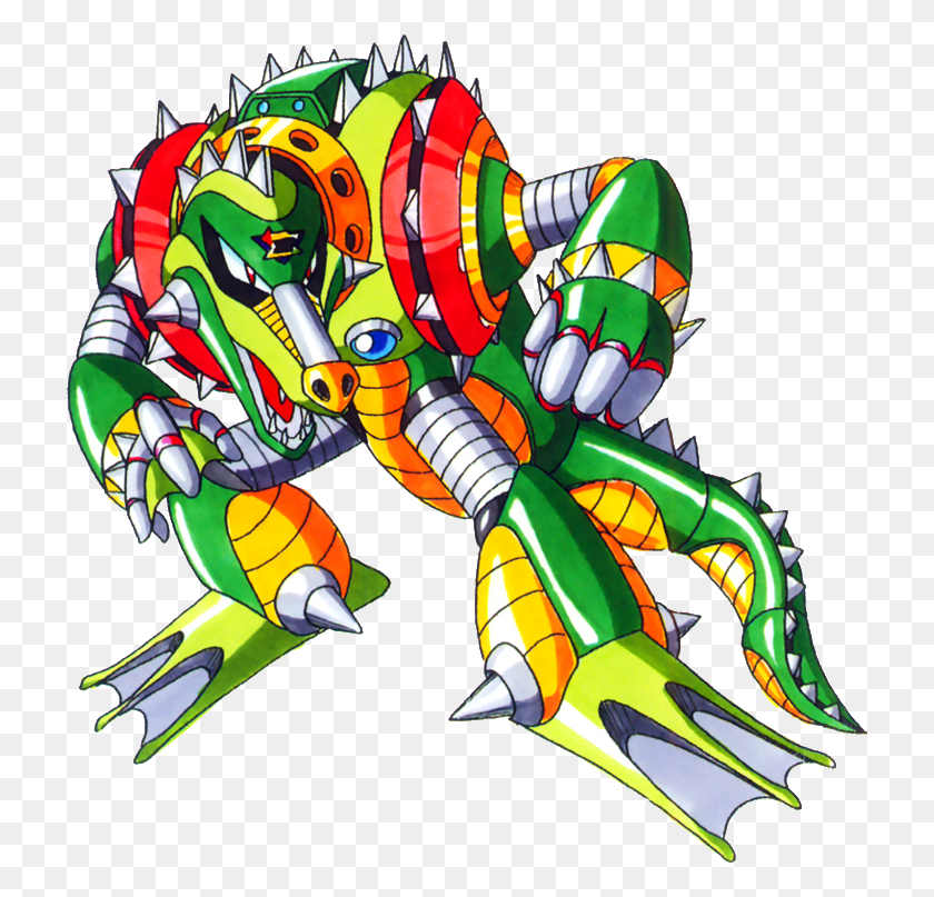 721x747 Based On The Alligator Wheel Gator Commands A Dinosaur Shaped Mega Man X2 Wheel Gator, Dragon, Person, Human HD PNG Download
