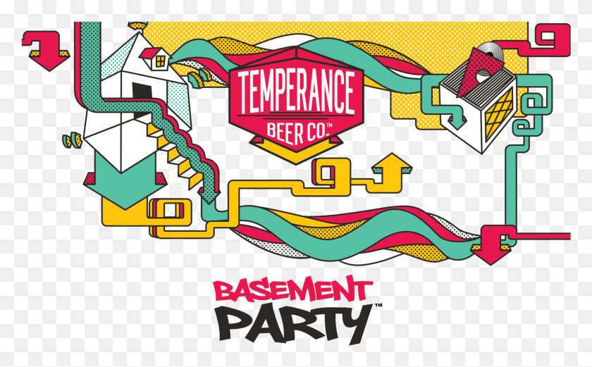 2408x1426 Basement Party Unfiltered Lager, Text, Advertisement, Poster HD PNG Download