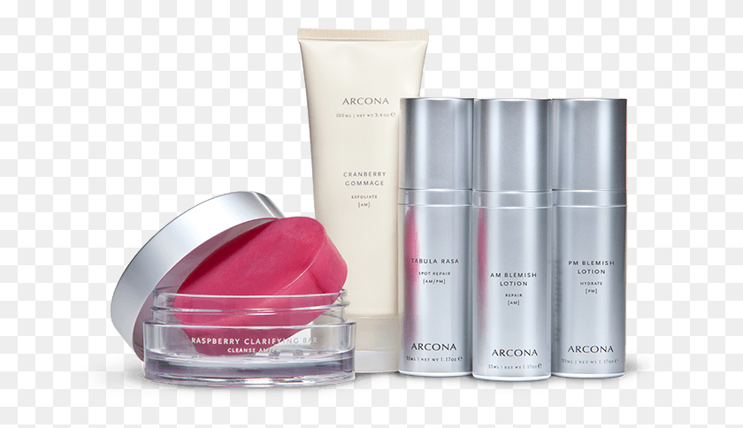 667x424 Basic Five Problem Skin Type Collection Arcona Skincare, Cosmetics, Bottle, Helmet HD PNG Download