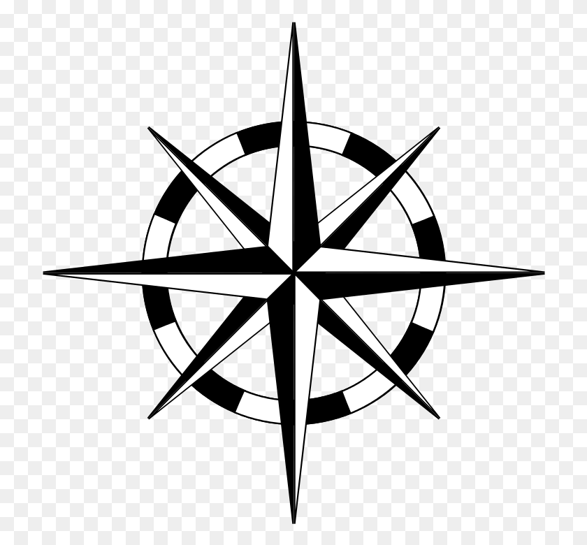 720x720 Basic Map Compass Black And White Map Compass, Cross, Symbol, Compass Math HD PNG Download