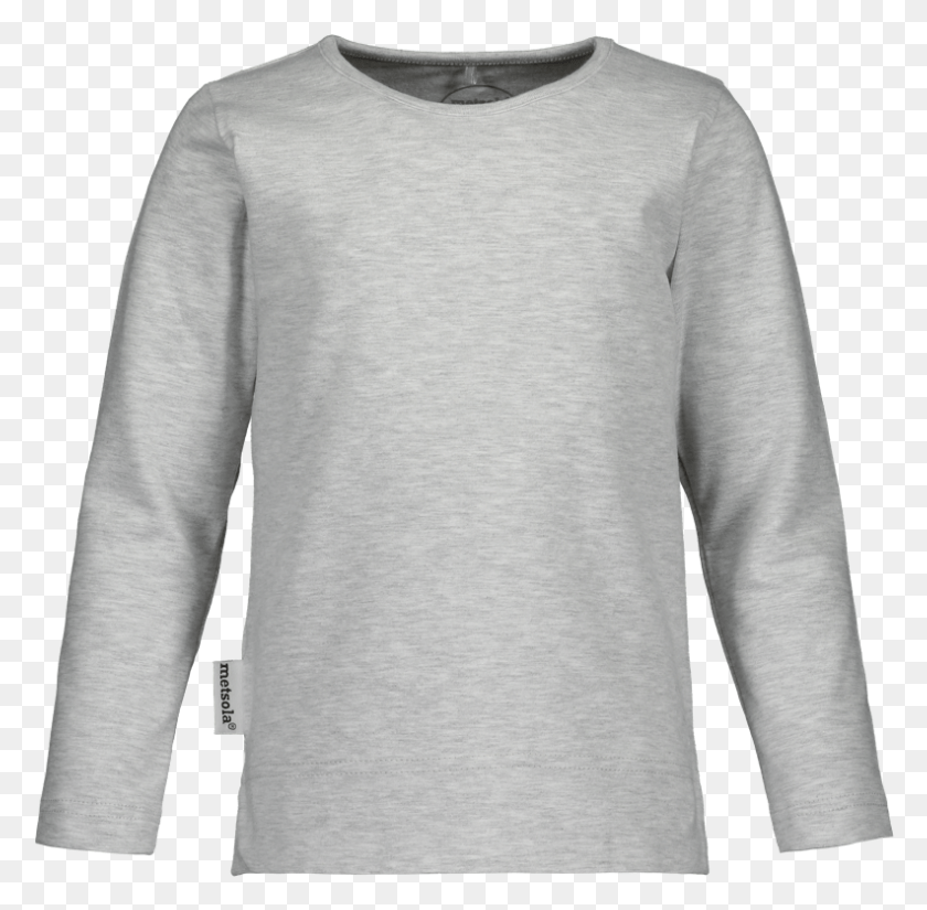 792x777 Basic T Shirt Ls Silver Mist Front Long Sleeved T Shirt, Sleeve, Clothing, Apparel HD PNG Download