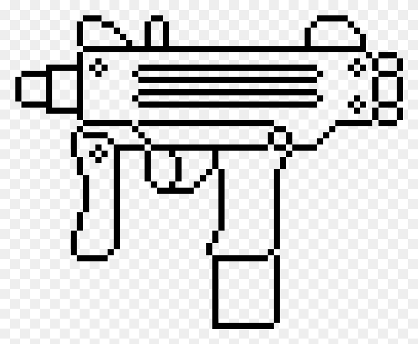 946x766 Basic Uzi Outline Drawing, Gray, World Of Warcraft HD PNG Download