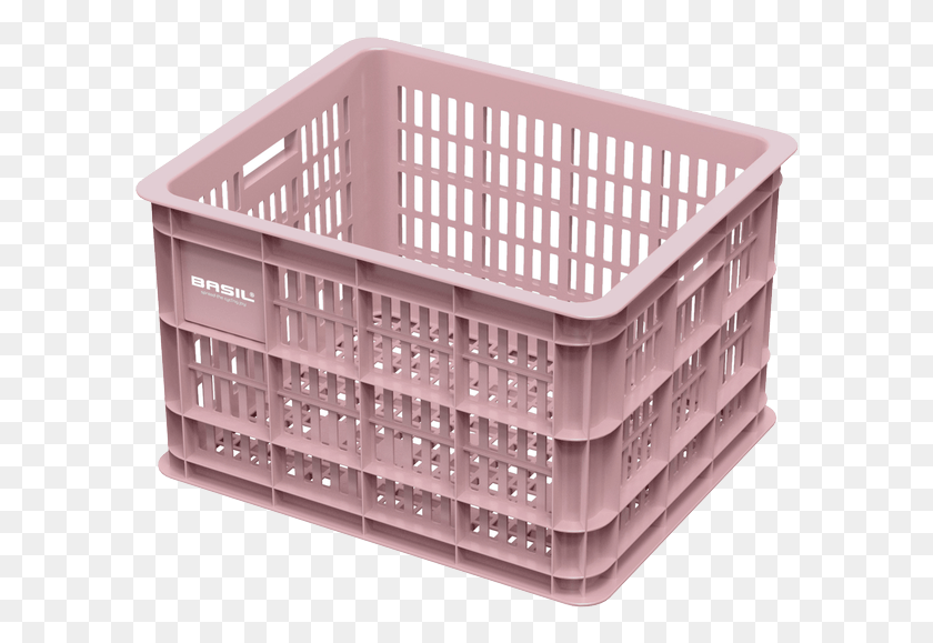 602x519 Basil Crate Basil Bike Crate Plastic 50 L Grey, Crib, Furniture, Box HD PNG Download