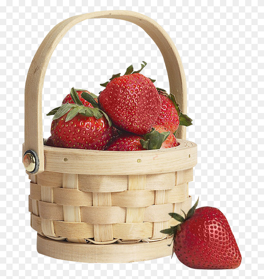 699x829 Basket Of Strawberries, Strawberry, Fruit, Plant HD PNG Download