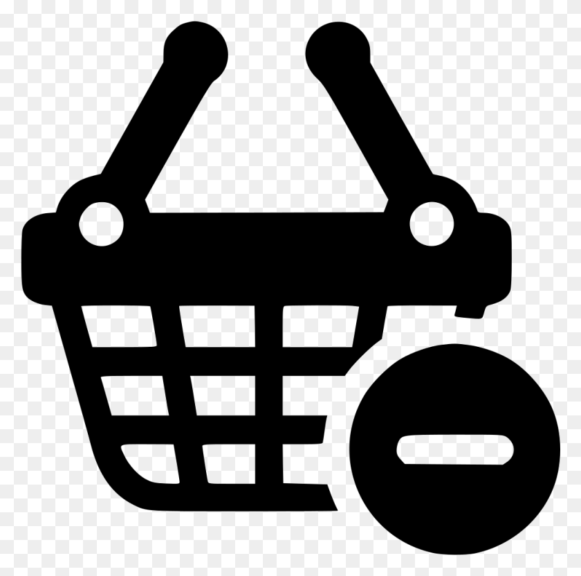 981x972 Basket Shopping Minus Delete Shopping Empty Comments Buy Basket Clipart, Pedal, Stencil HD PNG Download