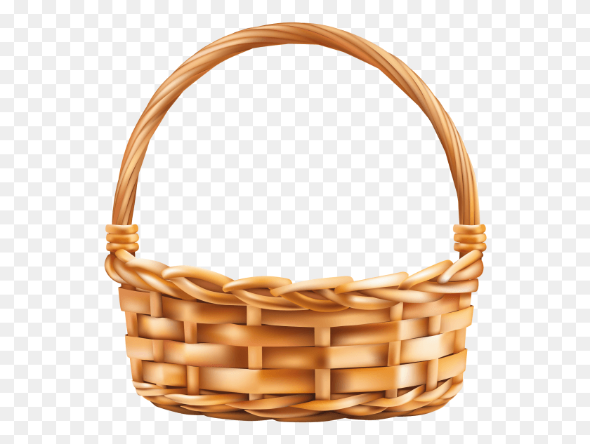 546x573 Basket Vegetable Basket, Shopping Basket HD PNG Download