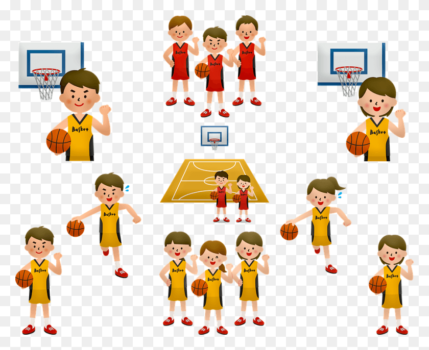 896x720 Basketball Children Jump Competition Web Equipment, Person, Human, People HD PNG Download