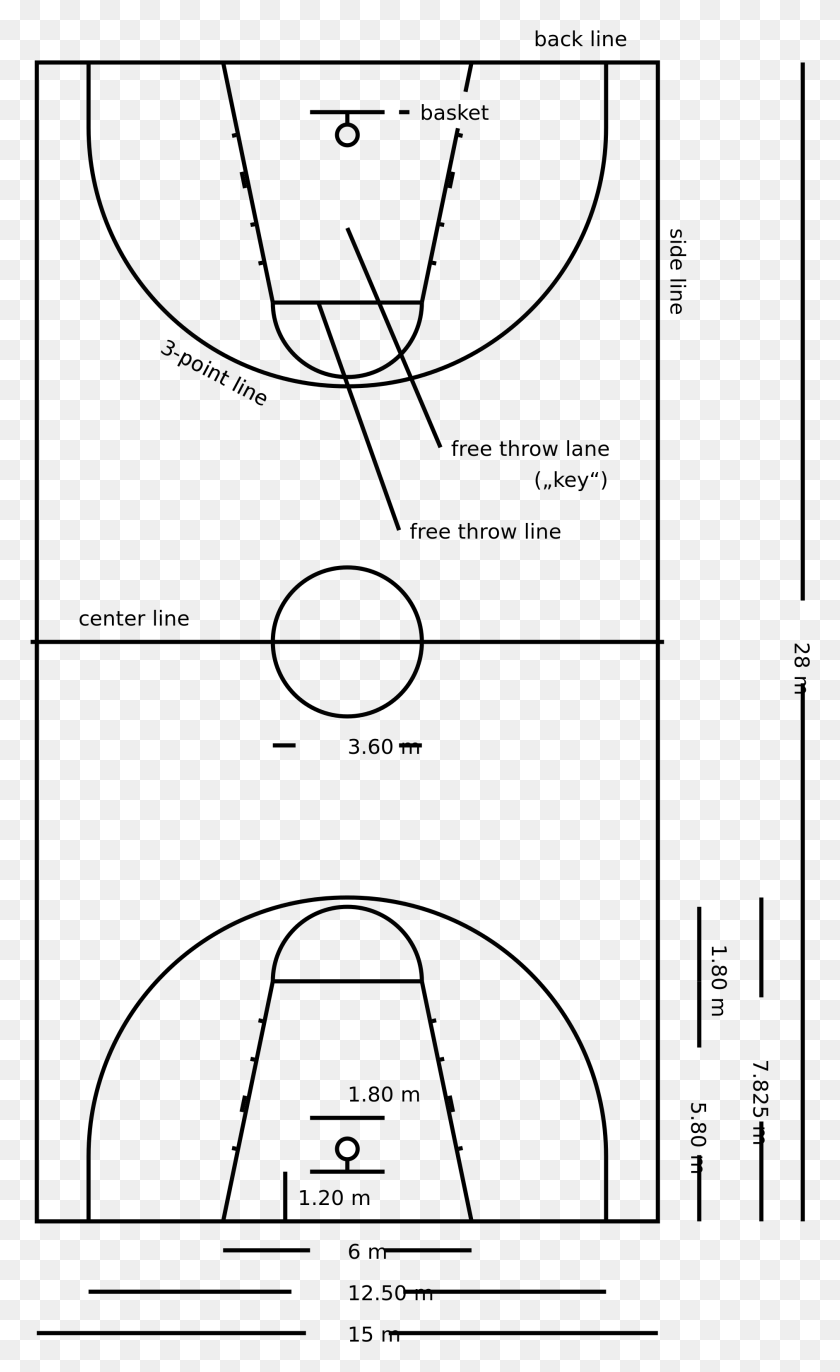 1884x3170 Basketball Court Dimensions Principales Rgles De Basket Ball, Gray, World Of Warcraft HD PNG Download