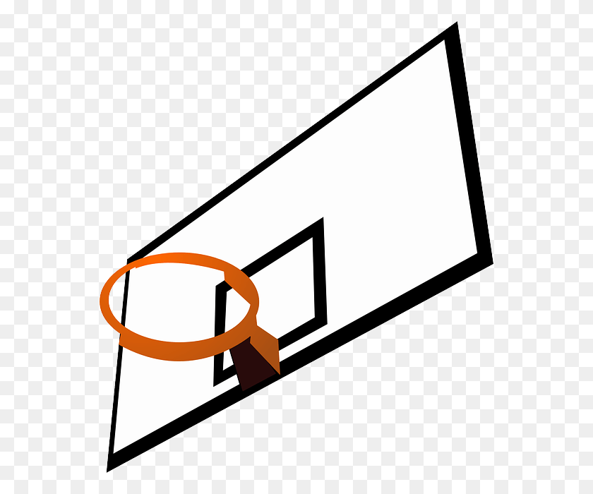 558x640 Basketball Hoop Clipart Clipart Basketball Backboard, Triangle, Symbol, Text HD PNG Download