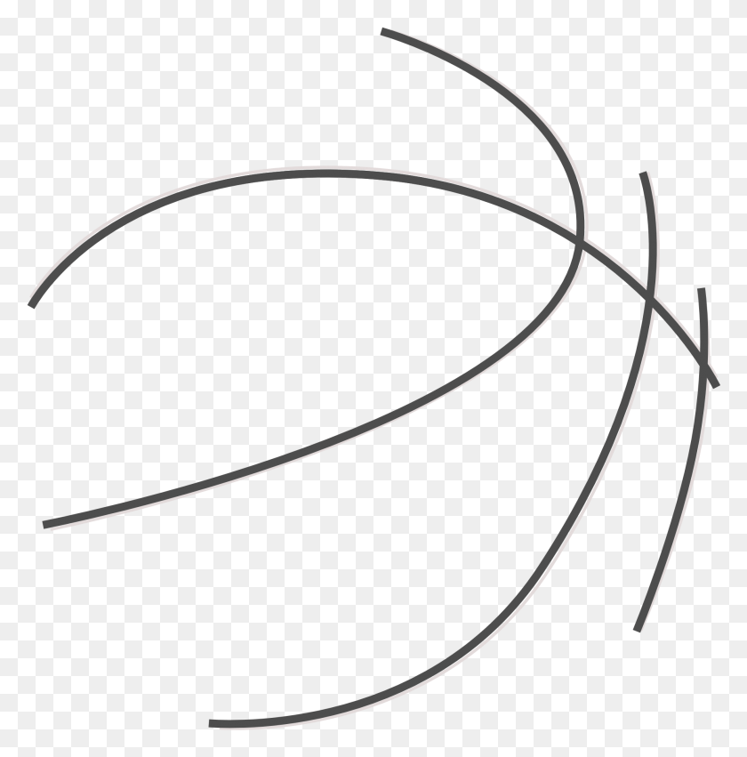 1892x1919 Basketball Outline Clip Art Cliparts Co Circle, Bow, Text, Sphere HD PNG Download