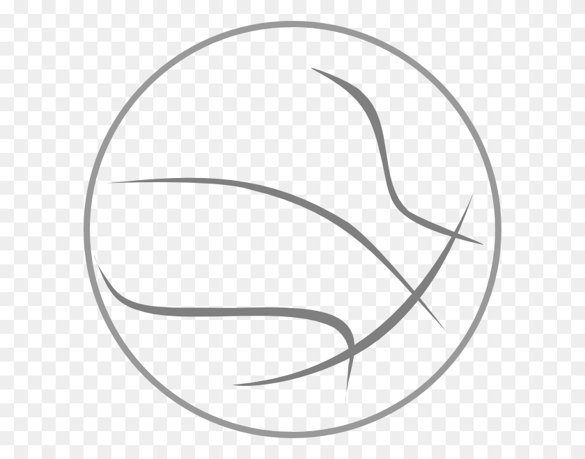 600x600 Basketball Outline Clip Art Transparent Background Basketball, Sphere, Bow, Text HD PNG Download