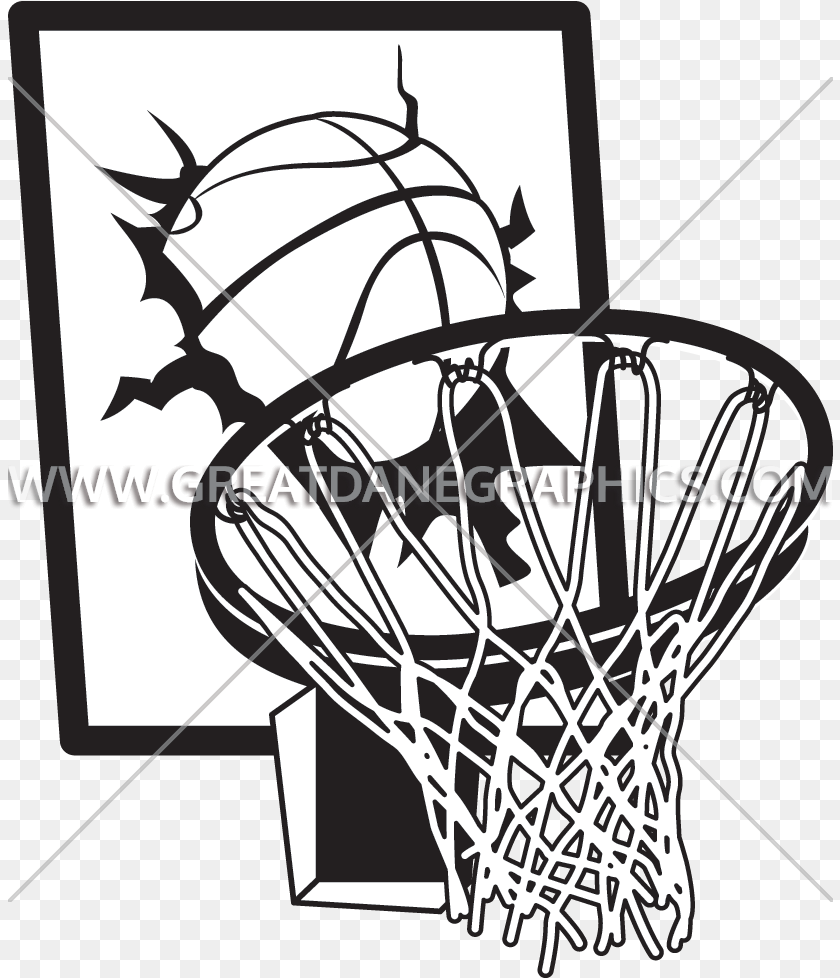 826x978 Basketball Rim Graphic Download Black Basketball Goal Hoop, Bow, Weapon Clipart PNG