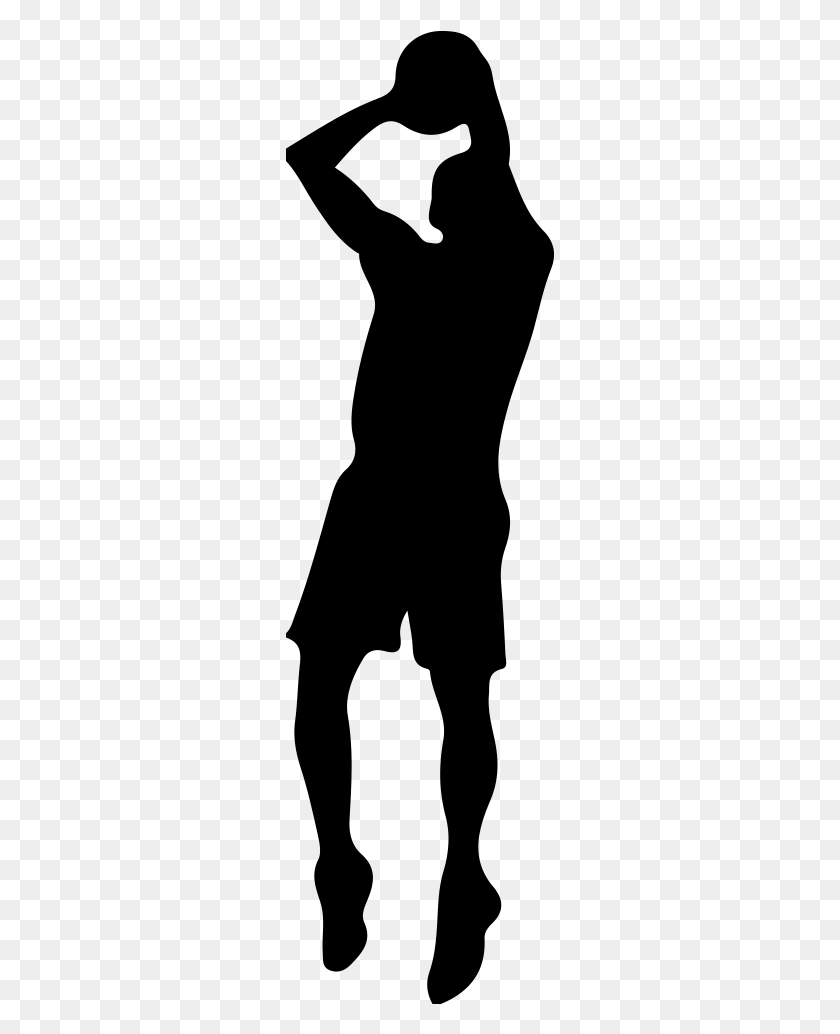 269x974 Basketball Shot Transparent Basketball Shot Basketball Player Silhouette, Gray, World Of Warcraft HD PNG Download