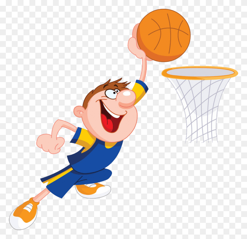 1000x968 Basketball Team Clipart Child Dunking Basketball Cartoon, Hoop, Sport, Sports HD PNG Download