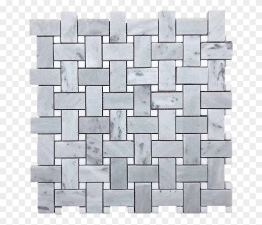 656x662 Basketweave Sg Thassos Matching Border Available Floor, Pattern, Tile, Rug HD PNG Download