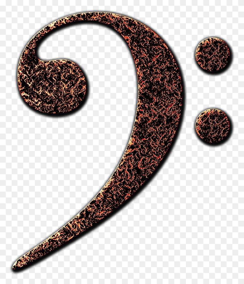 837x986 Bass Clef Music Clef Symbol Image Bass Clef Color, Text, Number, Accessories HD PNG Download