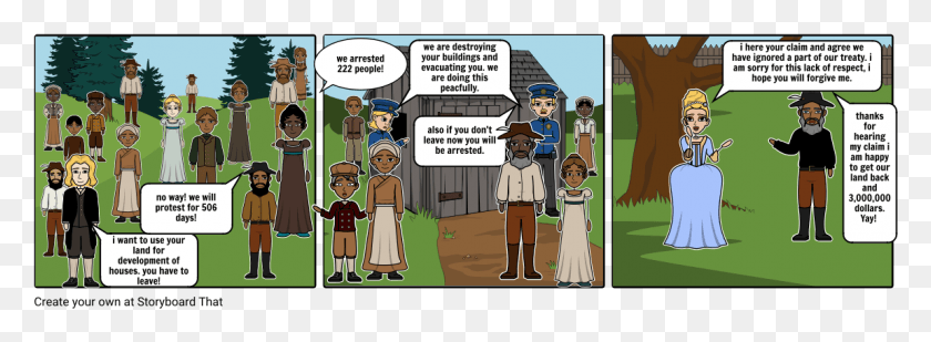 1150x368 Bastion Point Protest Comics, Person, Human, Book HD PNG Download