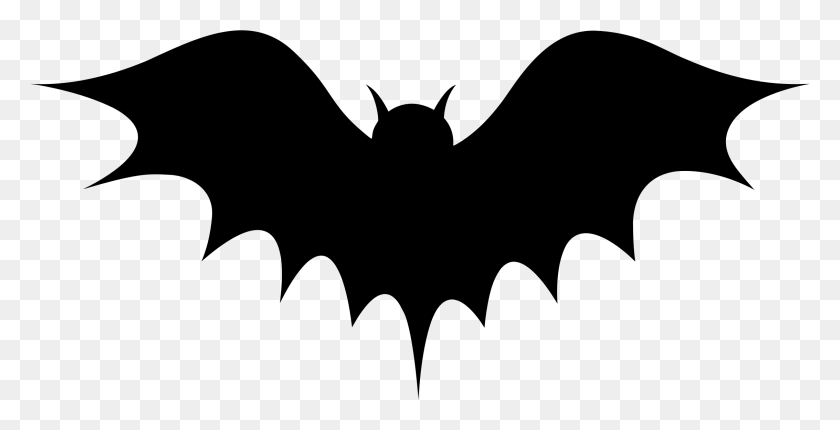 2266x1076 Bat Silhouette Spooky Halloween Bat, Gray, World Of Warcraft HD PNG Download