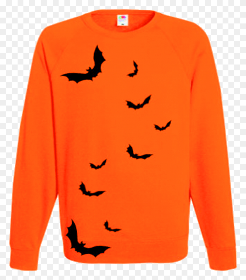 2066x2373 Bat Sillhouette Jumper Sweater Halloween Ev Designs, Clothing, Apparel, Sleeve Descargar Hd Png