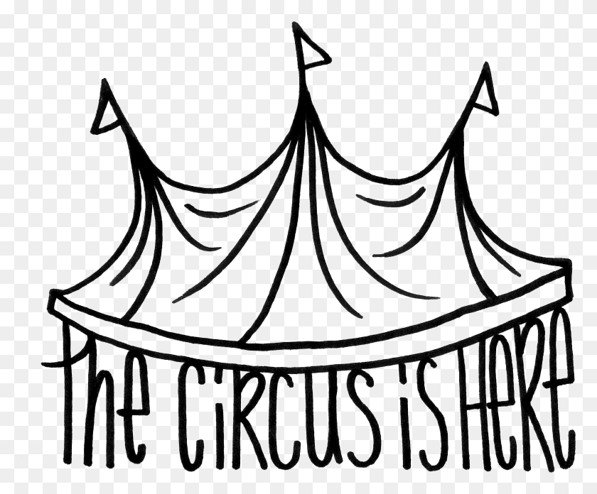 3428x2799 Bath Drawing The Circus Banner Transparent Stock Circus Is Here, Spider Web, Blouse, Clothing HD PNG Download