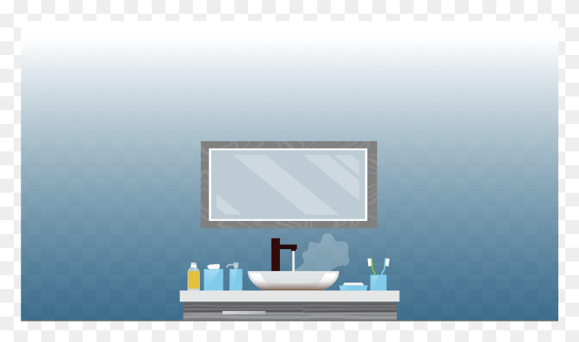 1921x1078 Bathroom Graphic With Mirror Led Backlit Lcd Display, Screen, Electronics, White Board HD PNG Download