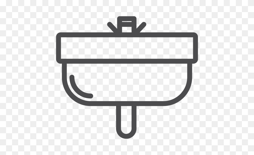 512x512 Bathroom Sink Stroke Icon, Electronics, Hardware, Bag PNG