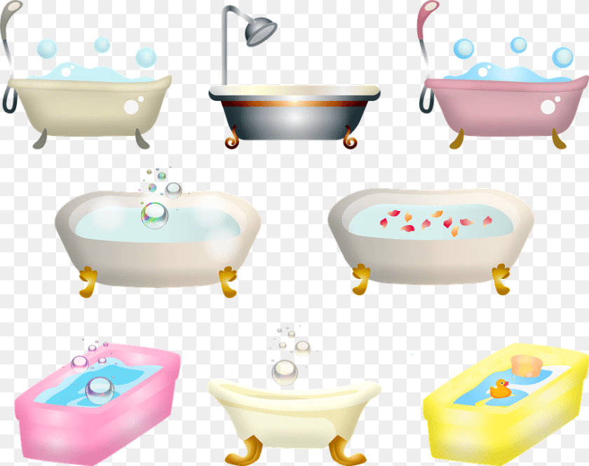909x720 Bathtub Bath Bubbles Shower Rose Petals Tina De Dibujo, Bathing, Person, Tub, Hot Tub Clipart PNG