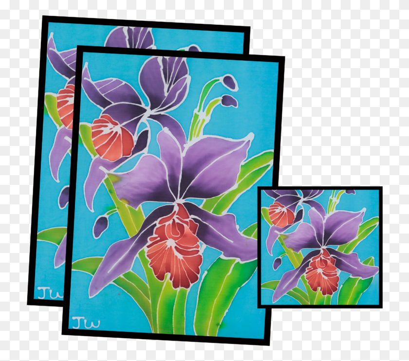 734x682 Descargar Png / Mantel De Batik, Flor Púrpura, Iris, Diseño Floral Hd Png