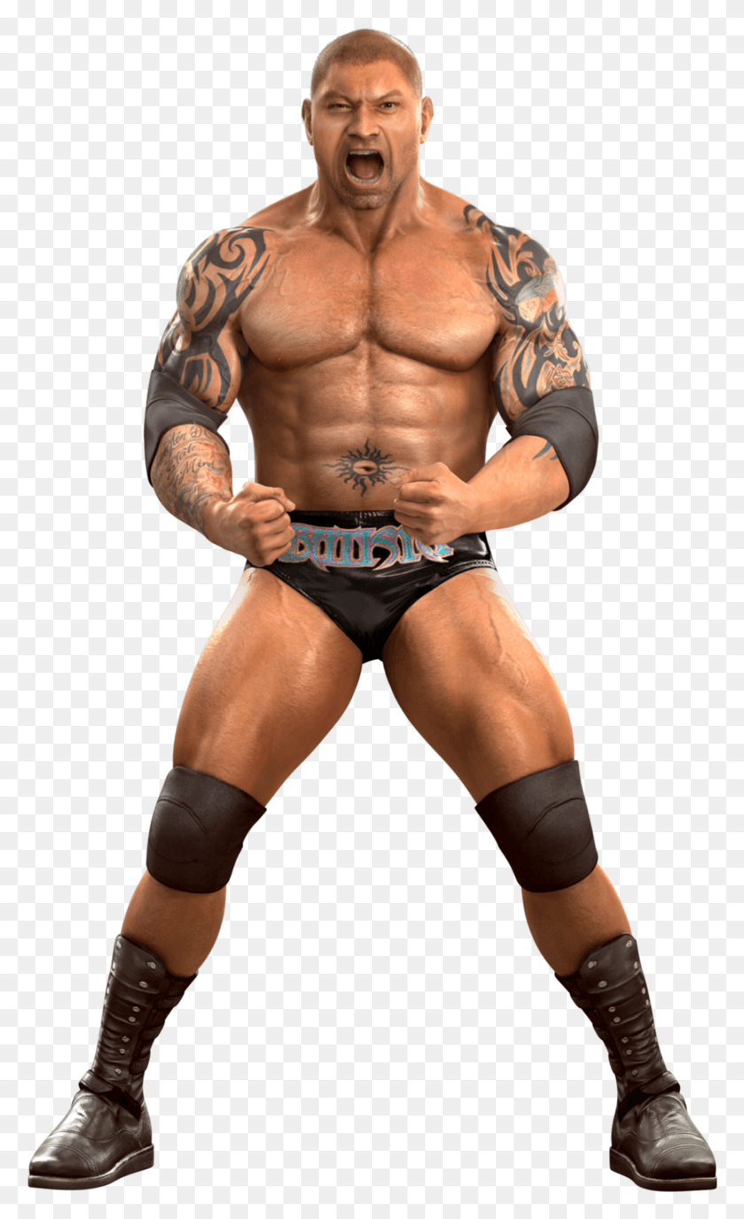 869x1468 Batista Svr2011 Render Wwe Smackdown Vs Raw 2011 Batista, Кожа, Человек, Человек Hd Png Скачать