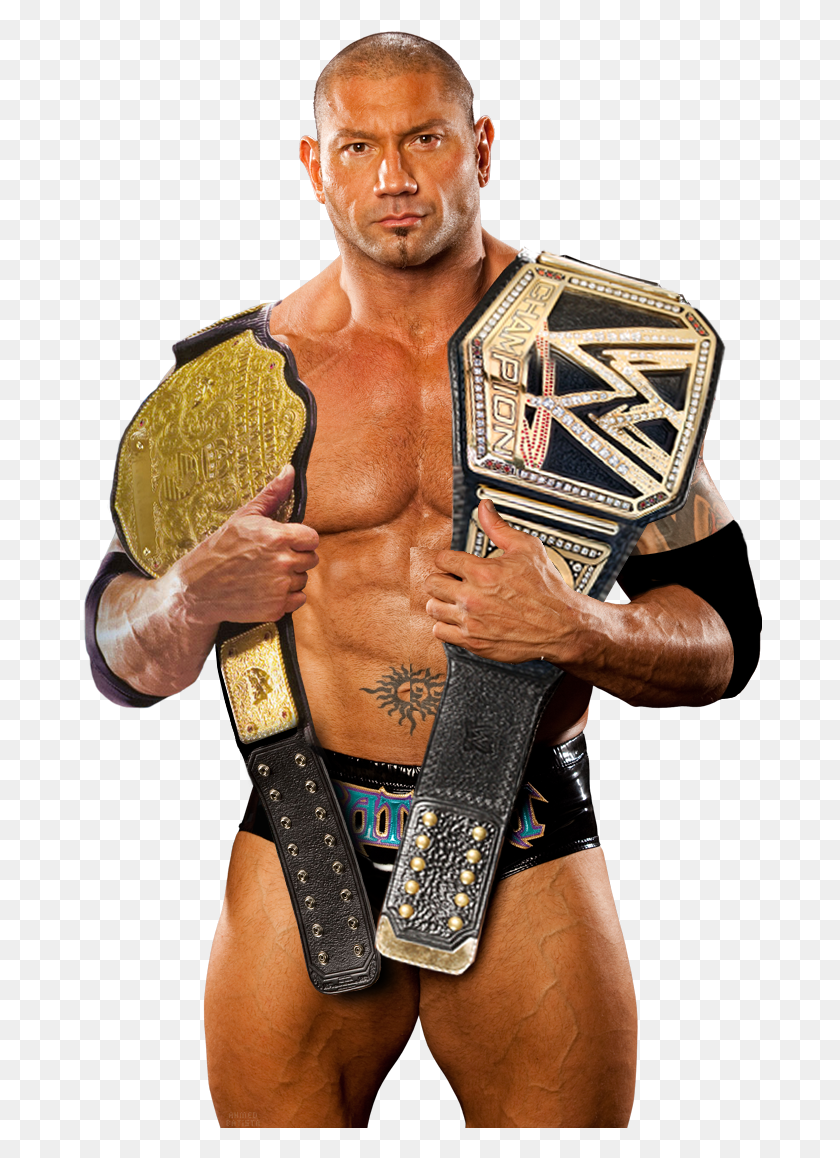 685x1098 Descargar Png Batista Wwe Championship Image Batista Wwe World Heavyweight Champion, Skin, Persona, Humano Hd Png
