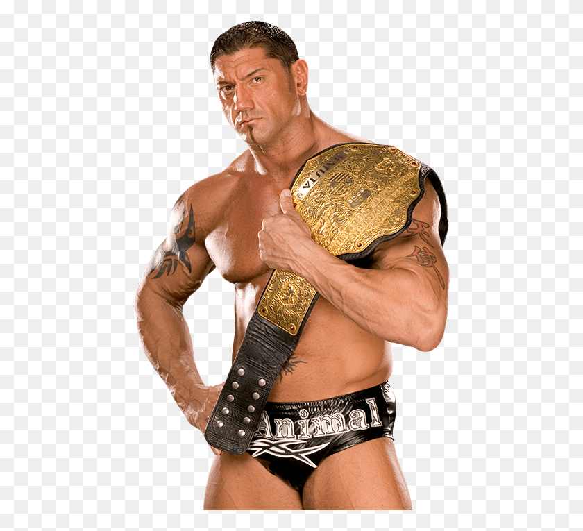 458x705 Batista Wwe Championship Image World Heavyweight Championship Batista, Person, Human, Arm HD PNG Download