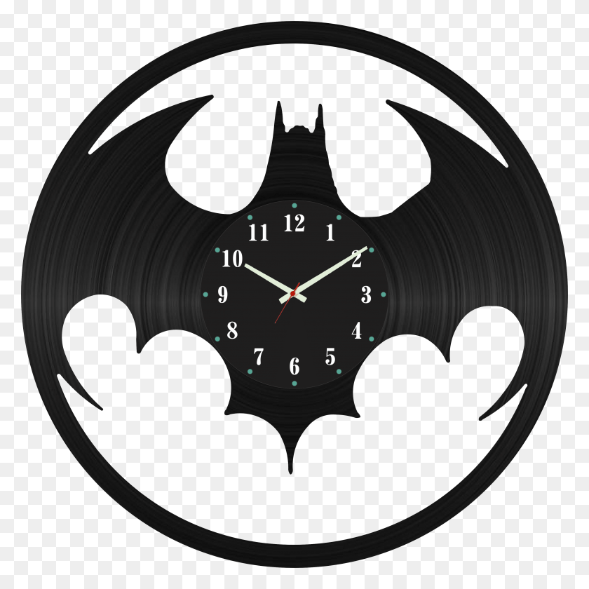 3604x3604 Batman 1989 Logo, Analog Clock, Clock, Wall Clock HD PNG Download