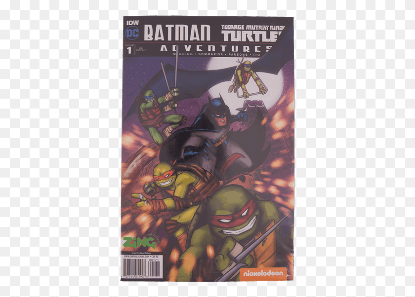 355x542 Batman Amp Teenage Mutant Ninja Turtles Adventures Batman Tmnt Adventures, Poster, Advertisement, Person HD PNG Download