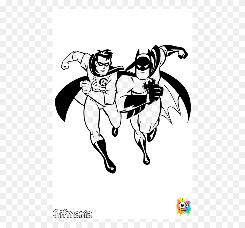 480x720 Batman And Robin Batman Colouring Pages Free Printable, Stencil, Cow HD PNG Download