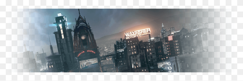2000x567 Batman Arkham Knight, Metropolis, City, Urban HD PNG Download