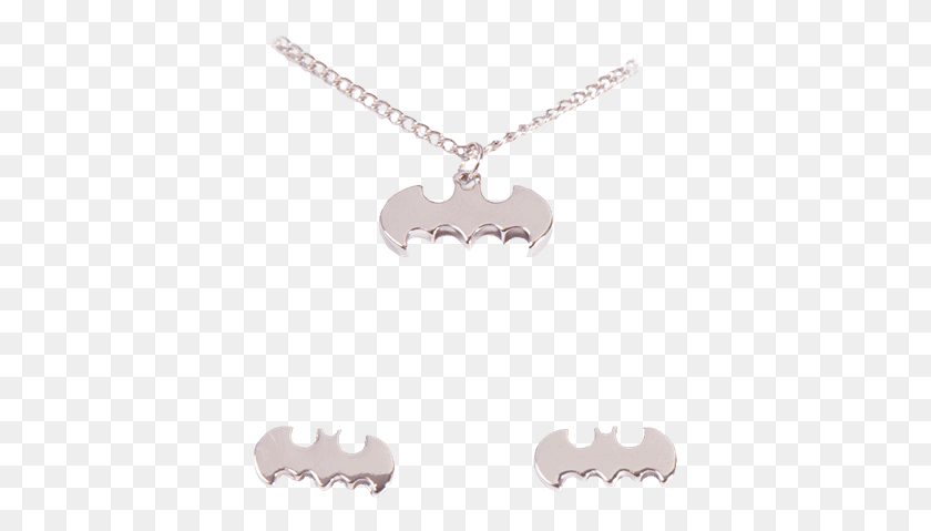 383x419 Descargar Png Batman Bat Símbolo Collar Amp Pendiente Conjunto Colgante, Batman Logo, Joyería, Accesorios Hd Png