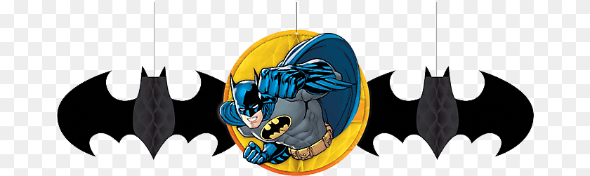 680x251 Batman Honeycomb Hanging Decorations Decoration Batman Clipart PNG