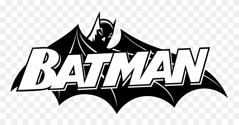 2191x1071 Бэтмен Логотип Черно-Белый Бэтмен, Символ, Трафарет Hd Png Скачать