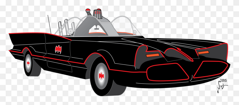 1280x511 Batman Tv Series Batmobile By Sjvernon On Batmobile Clipart, Vehicle, Transportation, Car HD PNG Download
