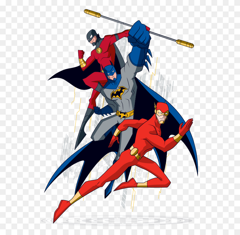 554x760 Batman Unlimited Batman Red Robin And Flash, Comics, Book, Person HD PNG Download