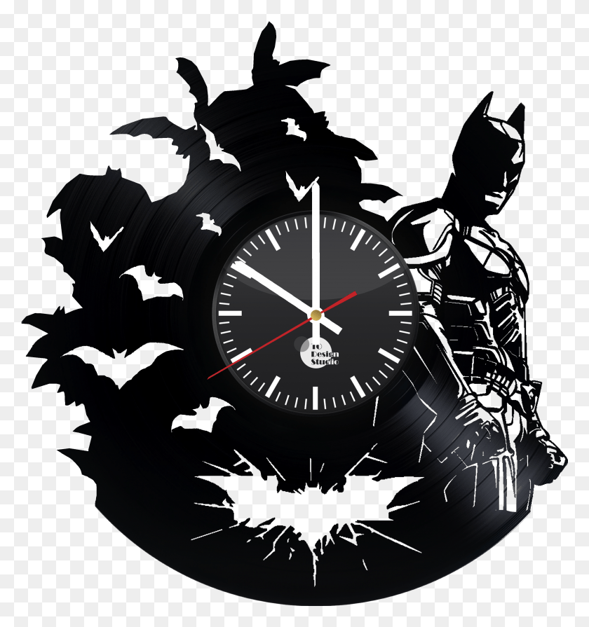 3287x3521 Batman Vinyl Clock Batman, Analog Clock, Wristwatch, Clock Tower HD PNG Download