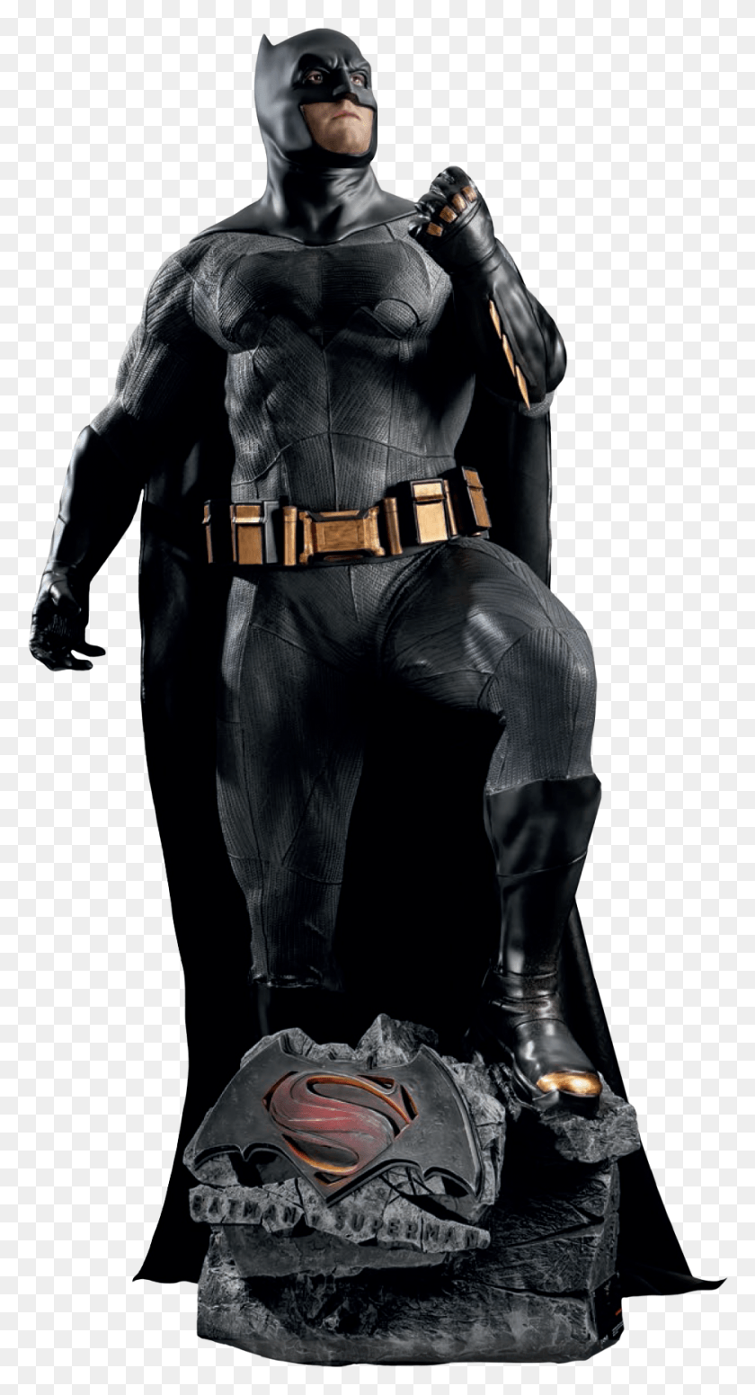 938x1795 Descargar Png Batman Vs Superman Batman Estatua De Tamaño Real, Persona, Humano, Ropa Hd Png