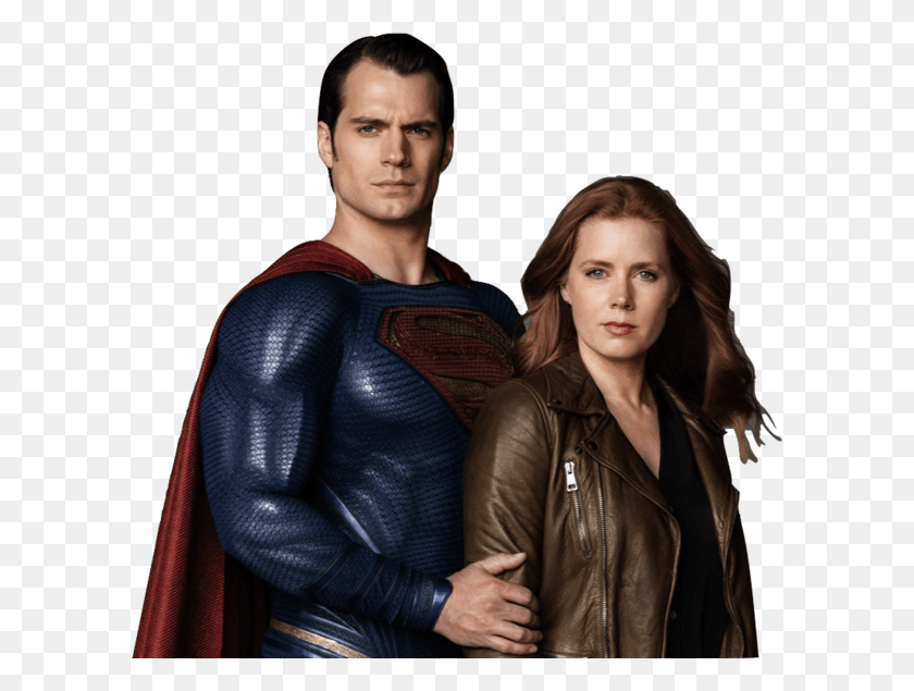 600x575 Batman Vs Superman Superman Henry Cavill And Amy Adams, Clothing, Apparel, Jacket HD PNG Download