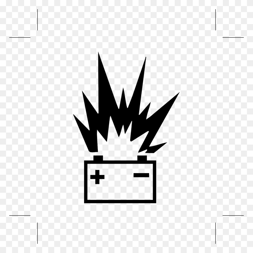 1280x1280 Battery Battery Explosion, Stencil, First Aid HD PNG Download