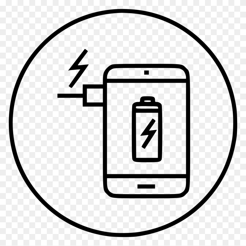 980x982 Battery Charging Device Mobile Phone Comments Line Art, Number, Symbol, Text HD PNG Download