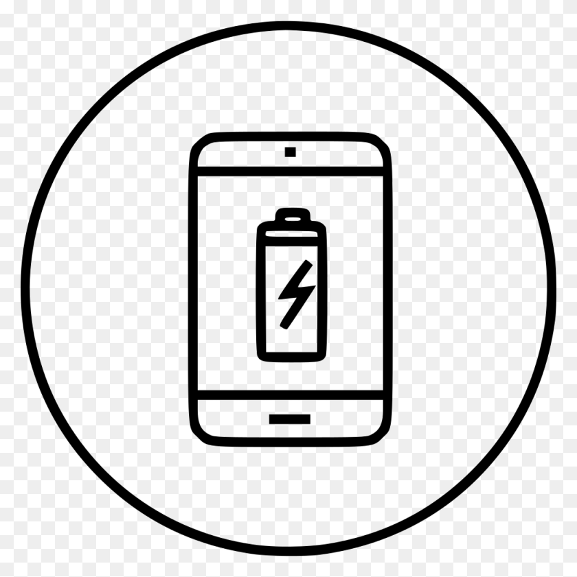 980x982 Battery Device Full Mobile Phone Comments Line Art, Number, Symbol, Text HD PNG Download