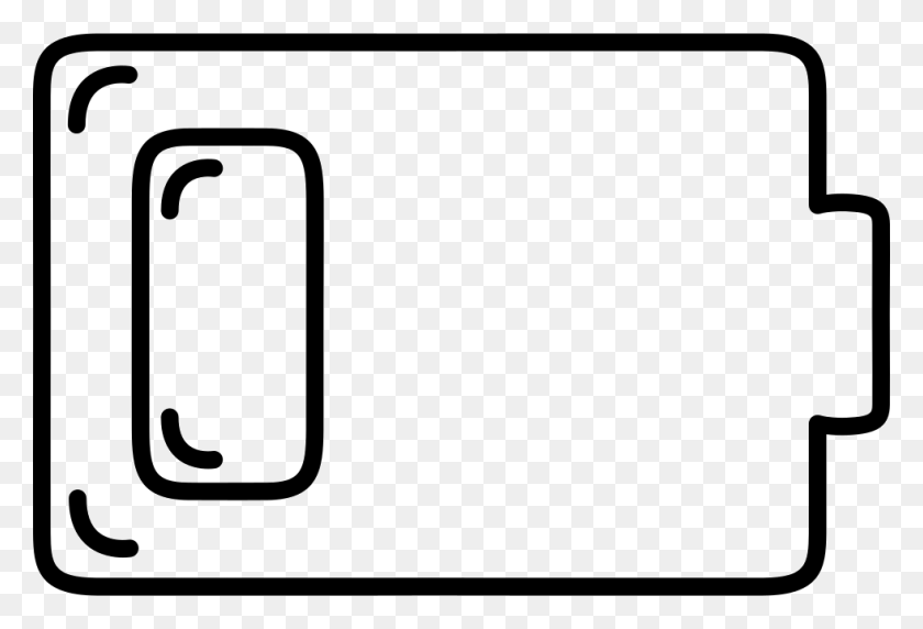 980x644 Battery Tool Outline Of Rectangular Shape Comments, Number, Symbol, Text HD PNG Download