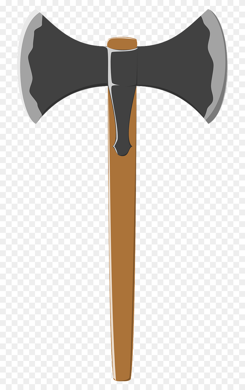 723x1280 Battle Axe Medieval Weapon Labrys Image Double Sided Axe Clipart, Tool HD PNG Download