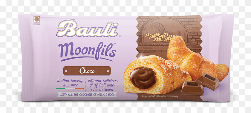 776x320 Bauli Moonfils Chocolate, Food, Text, Croissant HD PNG Download